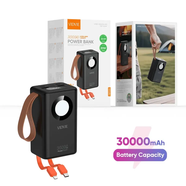 پاوربانک30000mah-PB7033/VIDVIE 22.5W ویدوی باگارانتی